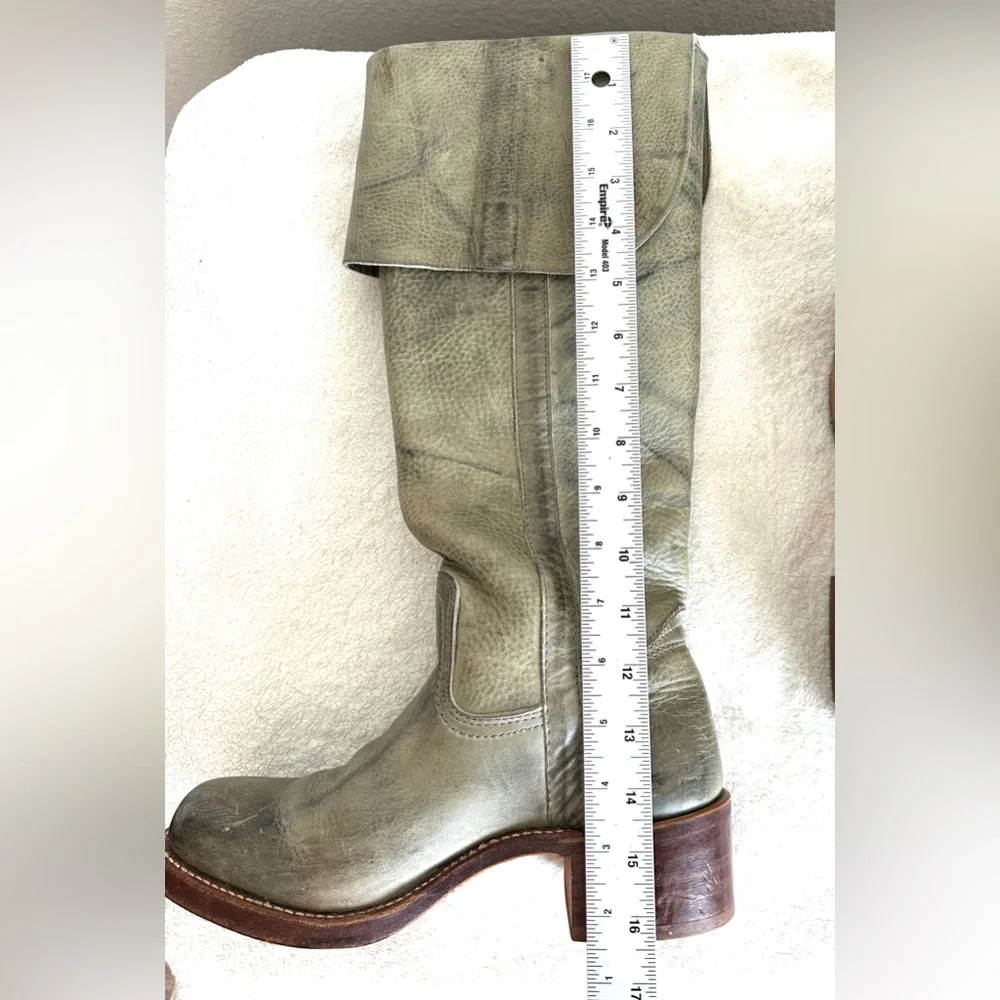FRYE low heel Over‎ the Knee Tall Campus Boots RARE Blue size 7